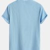 Muscle Fit Arc Hem Ribbed T-Shirt