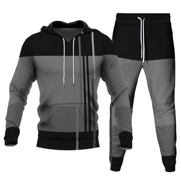 Men's Personalized Printed Hoodie Set 032
