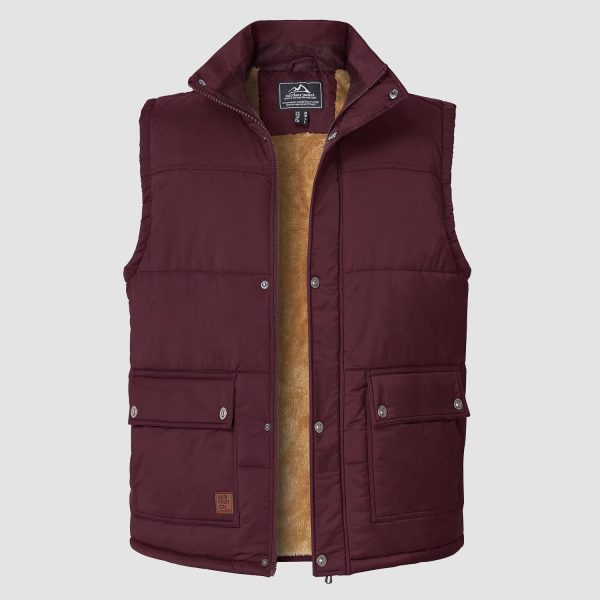60e3e883af042980f9fc615edabc830e3d71ee857b4e68df33dcaa32e4a99b73.jpg Men's Outerwear Vests Sleeveless Winter Stand Collar Padded Vest Warm Fleece Lined