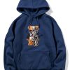 Robotic Bear Print Hoodie