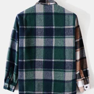 Contrast Panel Check Overshirt