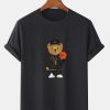Basketball Bear Print T-Shirt & Shorts