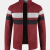 Striped Zip Up Sweater