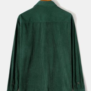 Long Sleeve Button Up Corduroy Shirt