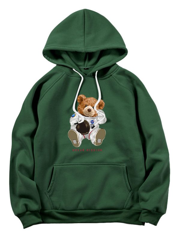 NASA Astronaut Bear Print Hoodie