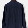 Long Sleeve Stand Collar Corduroy Shirt