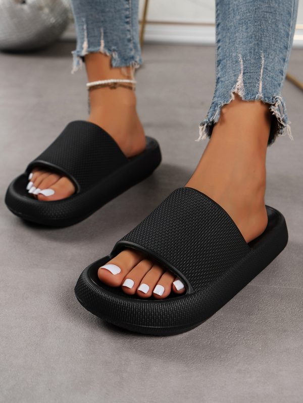 Women's Eva Home Slippers, Anti-slip, Water-resistant, Simple, Comfortable, Quiet, Durable, For Outdoor, Dorm, Office, Summer