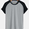 Muscle Fit Paneled Textured T-Shirt