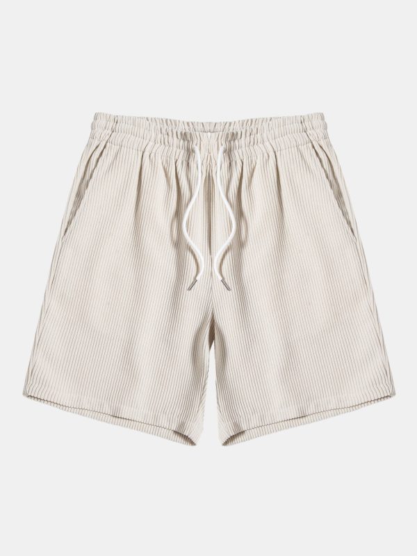 676eba858d1080eff809a09d5ea80fc1680add4edcfe87bd3d1658e3b0003f03.jpg Los Angeles Print Drop Shoulder Oversize T-Shirt & Corduroy Shorts