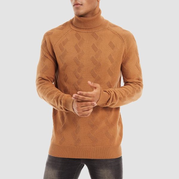 67f57547dfe92c2fefce6f7a0ccb8cdaafe3caa9b74253847c442dc570778ae7.jpg Men's Turtleneck Sweater Heavyweight Long Sleeves Cotton Pullover Knitted Casual Sweatshirt