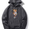 Selfie Bear Print Hoodie