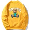 Worldwide Bear Print Raglan Sleeves Sweatshirt