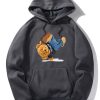 Break Dance Bear Print Hoodie