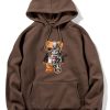 Robotic Bear Print Hoodie