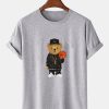 Basketball Bear Print T-Shirt & Shorts