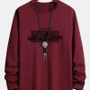 Long Sleeve Slogan Print Cotton T-Shirt