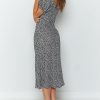 Sexy Square Collar Printed Split Dress