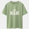Vintage Miami Letter Print Heavy Weight Oversize T-Shirt