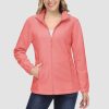 Women's Fleece Jacket Soft Full Zip Warm Long Sleeve with 2 Zipper Pockets Winter Jackets