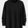 Long Sleeved Muscle Fit Ribbed T-Shirt