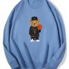 Basketball Bear Print Cotton Sweatshirt