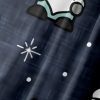 Casual Style Holiday Series Retro Christmas Christmas Gnome Element Pattern Lapel Short-Sleeved Shirt Print Top