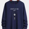 Long Sleeve Paris Print Cotton T-Shirt