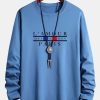 Long Sleeve Paris Slogan Print Cotton T-Shirt