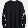 Geometric Print Crew Neck Sweatshirt