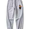 Basketball Bear Print Jogger Pants