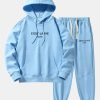 Paris Print Cotton Blend Hoodie & Jogger Pants
