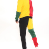 Men's Colorblock Print Hoodie Set