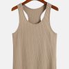 Basic Slim Ribbed Racer Back Tank