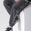 Corduroy Paisley Print Panel Pants