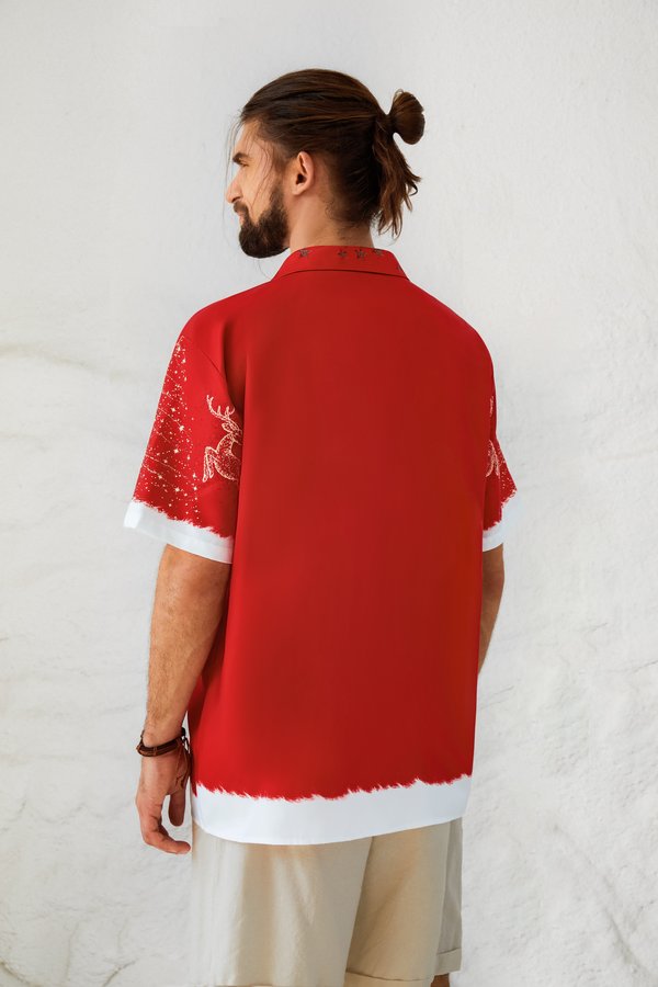 70d16f9654be6f0480982b1c4924420f2c9689eb1f60458aebd93d0b9a6f4c82.jpg Men's New Santa Outfit Print Casual Breathable Hawaiian Short Sleeve Shirt