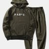 Paris Print Raglan Hoodie & Jogger Pants