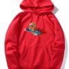Superhero Bear Print Hoodie