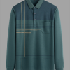 Men's Long Sleeve Pocket Long Sleeve POLO Shirt 001