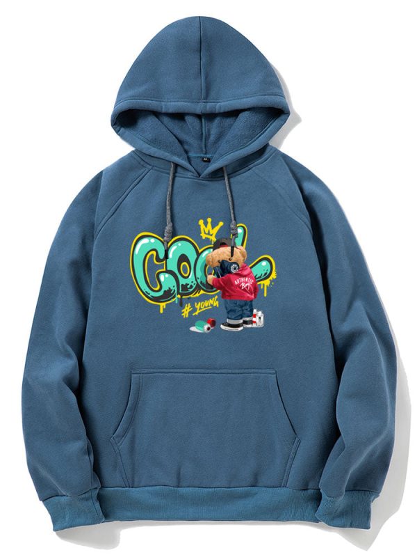 Graffiti Bear Print Hoodie