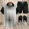 Suitmens Men's Hawaiian Bowling Print Shirt Three-Piece Set 050