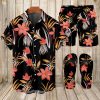 Suitmens Men's Tiki Party Hawaiian Vacation Print Three-Piece Set 014