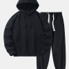 Basic Heavy Weight Drop Shoulder Relaxed Hoodie & Jogger Pants
