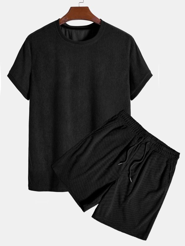 74477bbb329a5de1a0e8300f600a1cc7ac26a688b80e325706365514ee74a104.jpg Stretch Corduroy Ringer T-Shirt & Corduroy Shorts