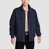 Men's Cotton Cargo Jackets Stand Collar Lightweight Tactical Jacket Windbreaker 4 Pockets