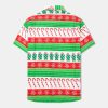 Christmas Big Foot Chest Pocket Short Sleeve Casual Shirt