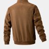 Suede Bomber Jacket With Quilted Liner