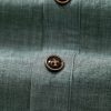 Short Sleeve Half Button Fly Henley Collar Shirt & Straight Leg Linen Pants