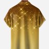 Christmas Dinosaur Chest Pocket Short Sleeve Shirt