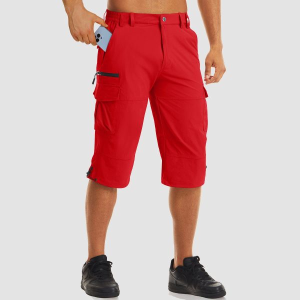 76ee252ee4133513a84cfac4a2ffa9d5c3c2a368ed68a7dd7ede3411c49989e4.jpg Men's Workout Gym Shorts with 7 Pockets Quick Dry 3/4 Capri for Hiking
