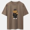 Hip Hop Bear Print Heavy Weight Oversize T-Shirt